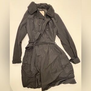 Twill Twenty Two Black Women's Trench Coat size L